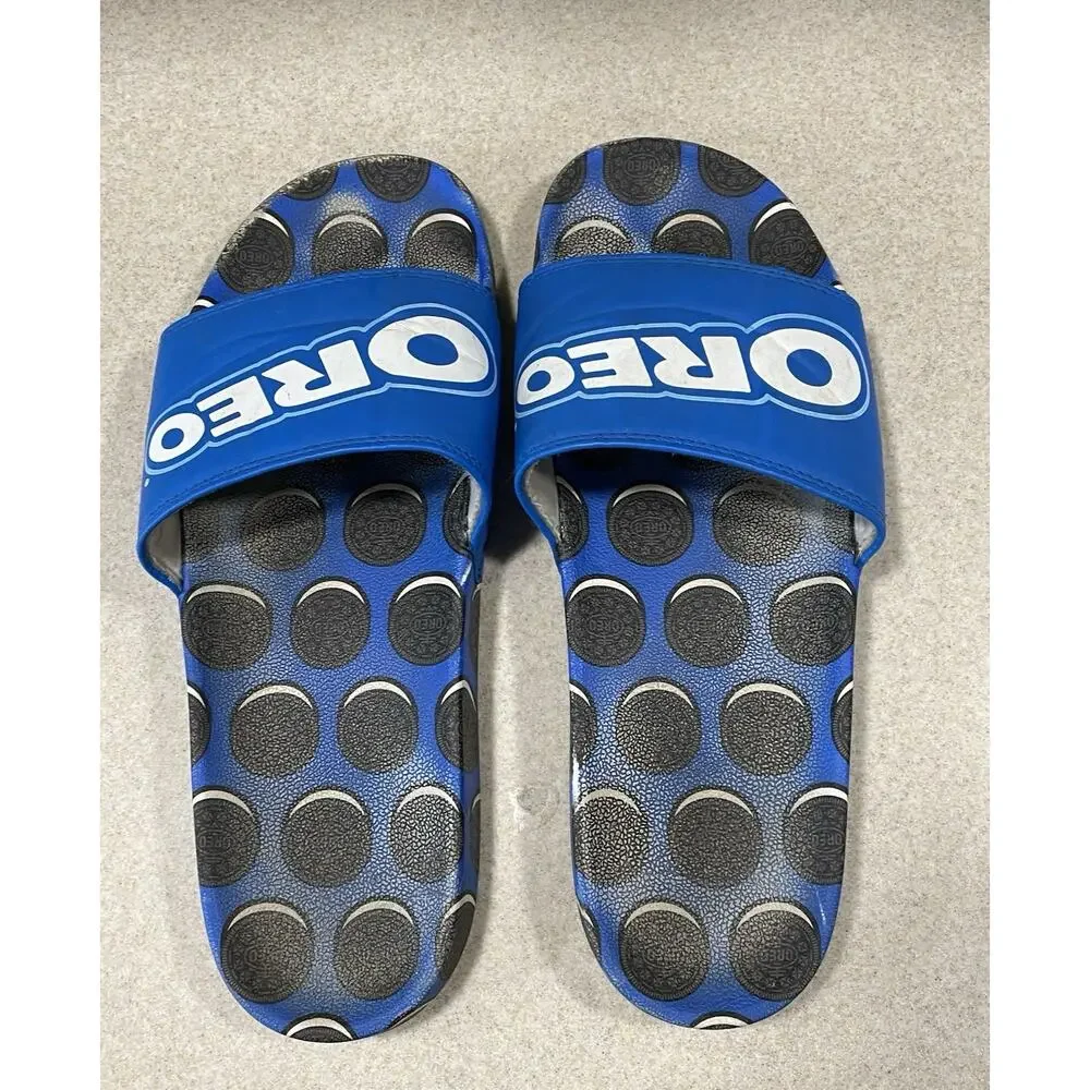 Oreo Cookie Slide Sandals Size XL -Limited Edition All Over Cookie Print -Summer